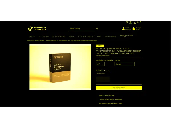 Kontrast - WCAG 2.1 Prestashop